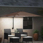 Garten-Sonnenschirm Taupe 248,5 x 247,5 x 160 cm