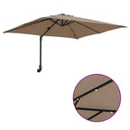 Garten-Sonnenschirm Taupe 248,5 x 247,5 x 160 cm