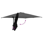 Garten-Sonnenschirm Schwarz 248,5 x 247,5 x 160 cm