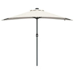 Garten-Sonnenschirm Sand 294 x 150 x 223 cm Polyester und Stahl