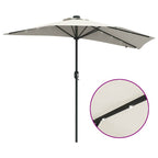 Garten-Sonnenschirm Sand 294 x 150 x 223 cm Polyester und Stahl