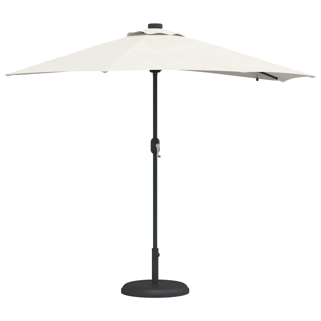 Garten-Sonnenschirm Sand 294 x 150 x 223 cm Polyester und Stahl