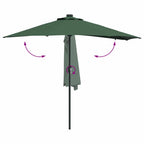 Garten-Sonnenschirm Grün 294 x 150 x 223 cm Polyester und Stahl