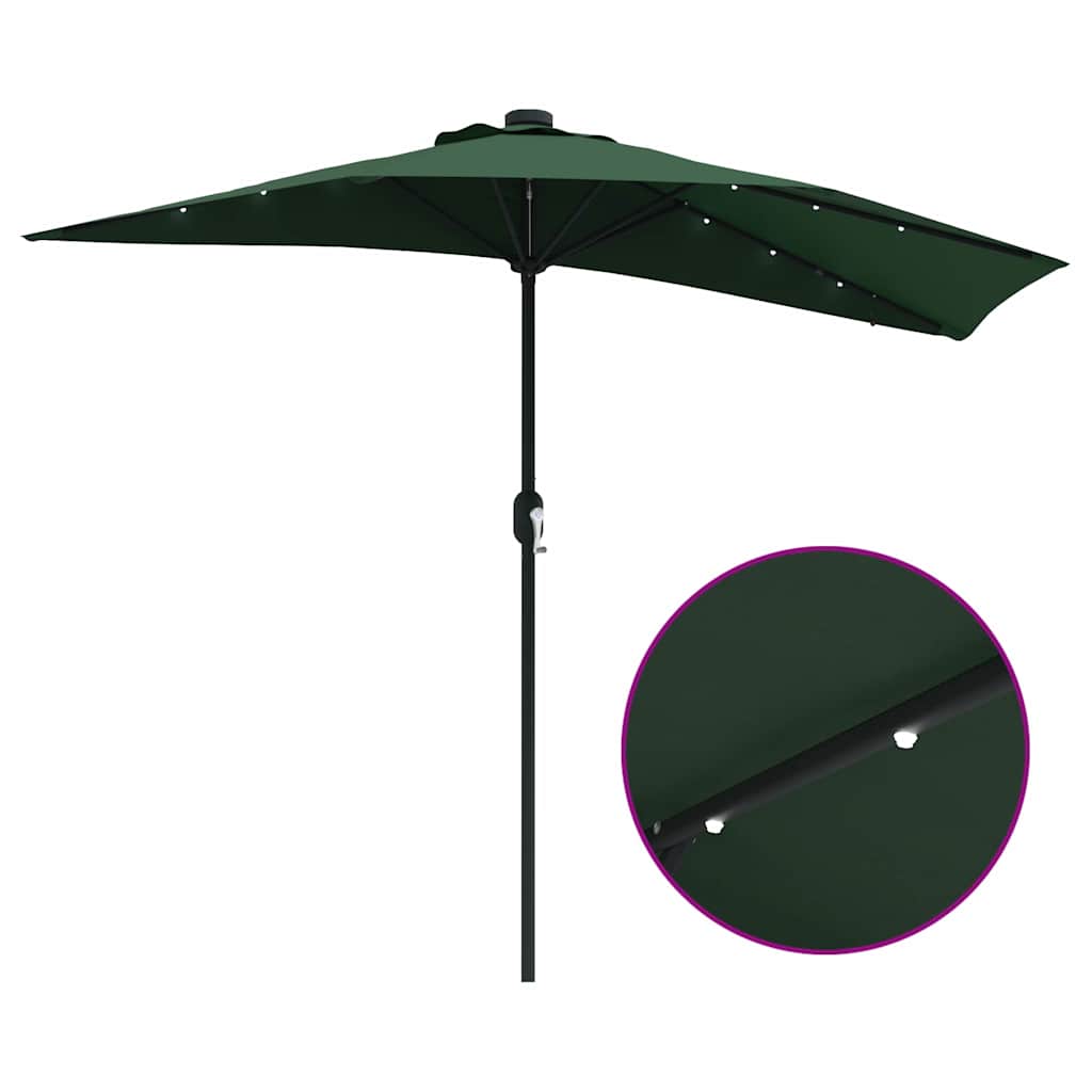 Garten-Sonnenschirm Grün 294 x 150 x 223 cm Polyester und Stahl