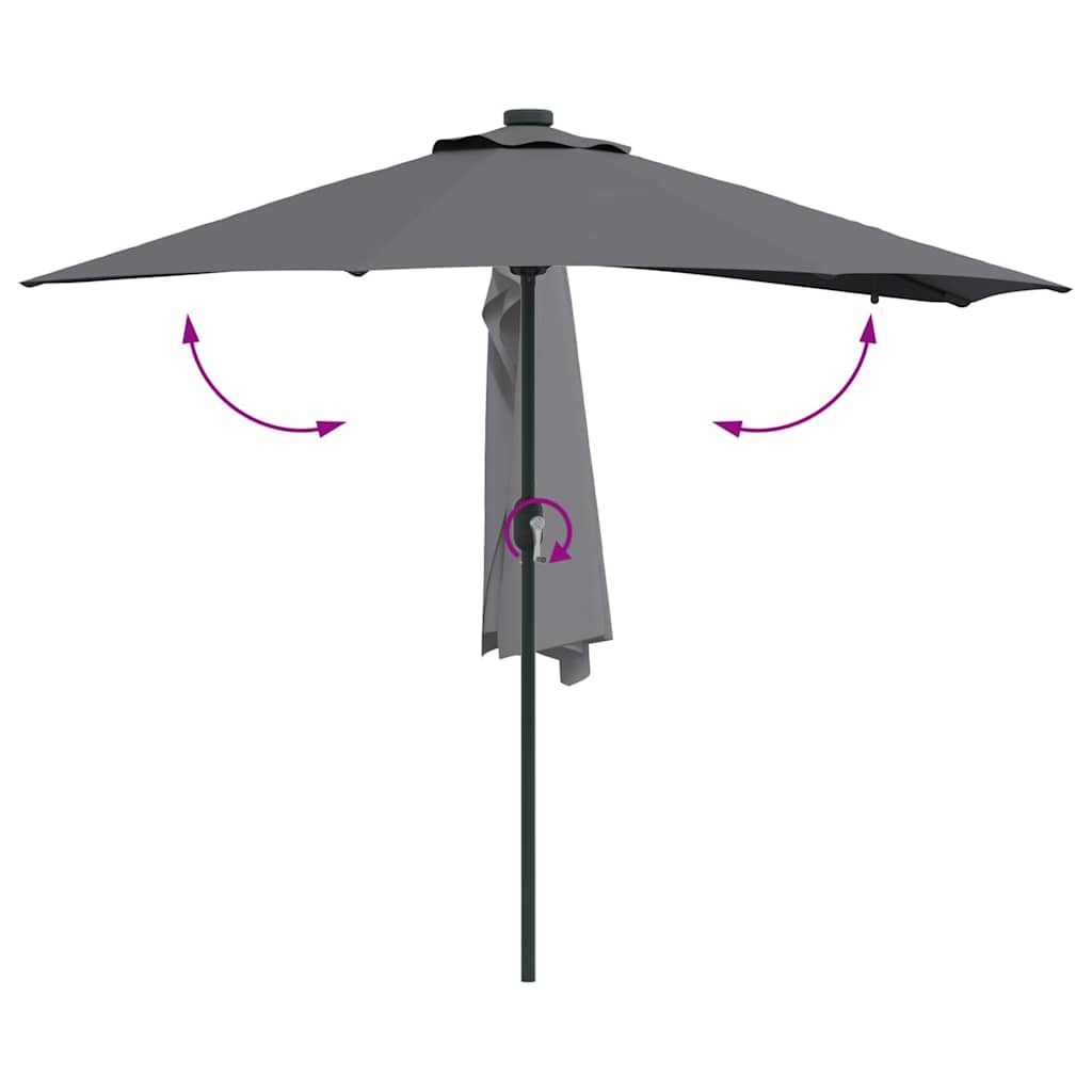 Garten-Sonnenschirm Anthrazit 294 x 150 x 223 cm