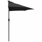 Garten-Sonnenschirm Schwarz 294 x 150 x 223 cm