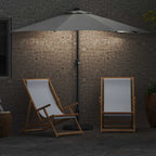 Garten-Sonnenschirm Sand 294 x 150 x 224 cm Polyester und Stahl