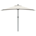 Garten-Sonnenschirm Sand 294 x 150 x 224 cm Polyester und Stahl