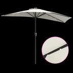 Garten-Sonnenschirm Sand 294 x 150 x 224 cm Polyester und Stahl