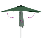 Garten-Sonnenschirm Grün 294 x 150 x 224 cm Polyester und Stahl