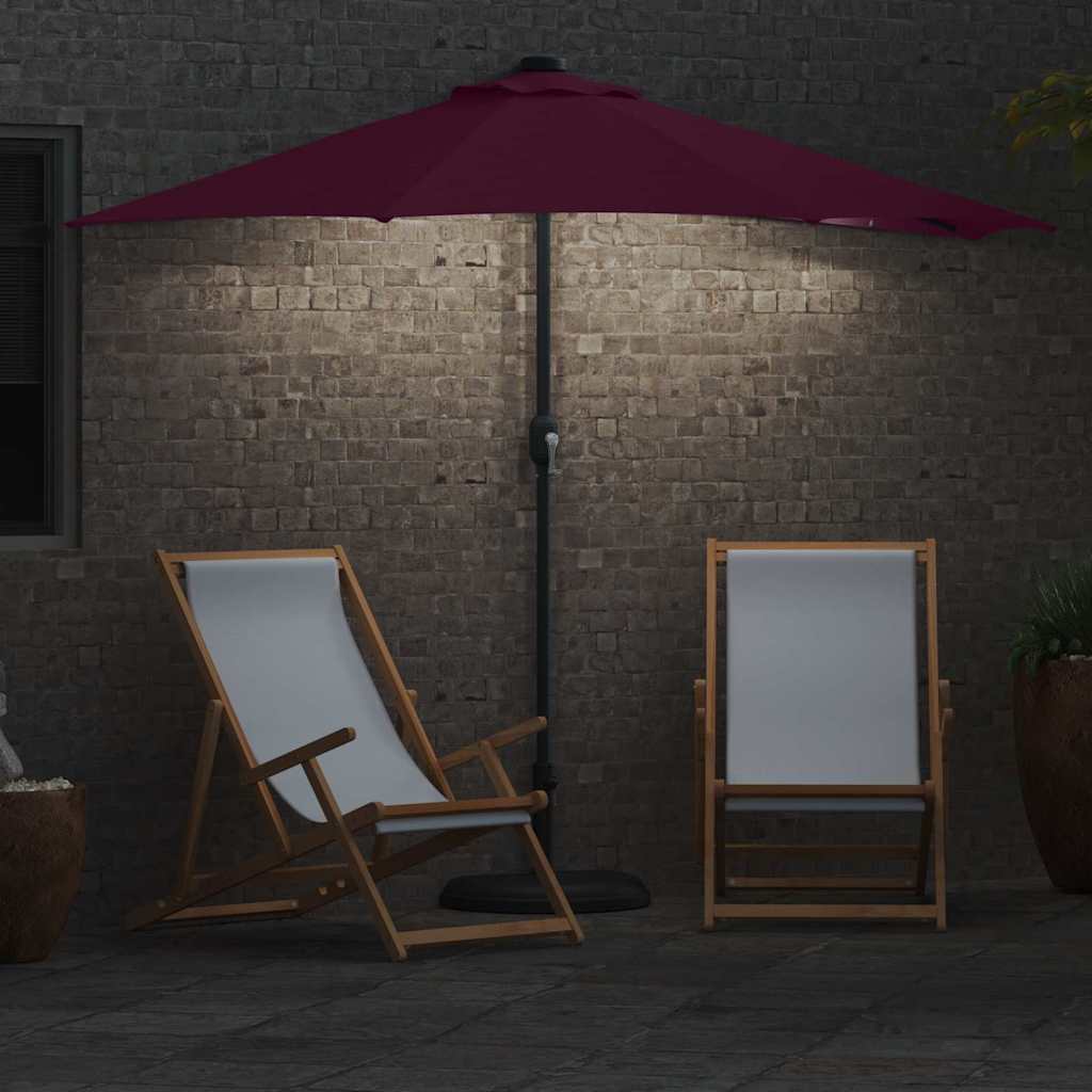 Garten-Sonnenschirm Bordeauxrot 294 x 150 x 224 cm