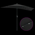 Garten-Sonnenschirm Schwarz 294 x 150 x 224 cm