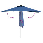 Garten-Sonnenschirm Azurblau 294 x 150 x 224 cm