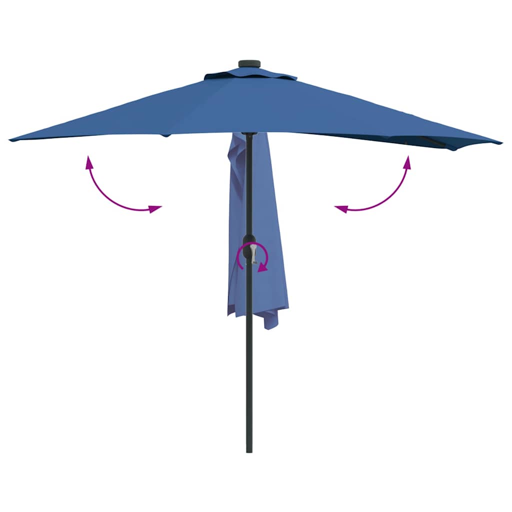 Garten-Sonnenschirm Azurblau 294 x 150 x 224 cm