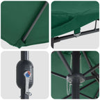 Garten-Sonnenschirm Grün 385 x 209 x 244 cm Polyester und Stahl