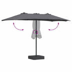 Garten-Sonnenschirm Anthrazit 385 x 209 x 244 cm