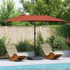 Garten-Sonnenschirm Terrakotta 385 x 209 x 244 cm