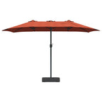 Garten-Sonnenschirm Terrakotta 385 x 209 x 244 cm