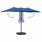 Garten-Sonnenschirm Azurblau 385 x 209 x 244 cm
