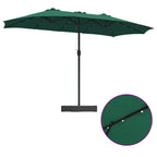 Garten-Sonnenschirm Grün 385 x 209 x 244 cm Polyester