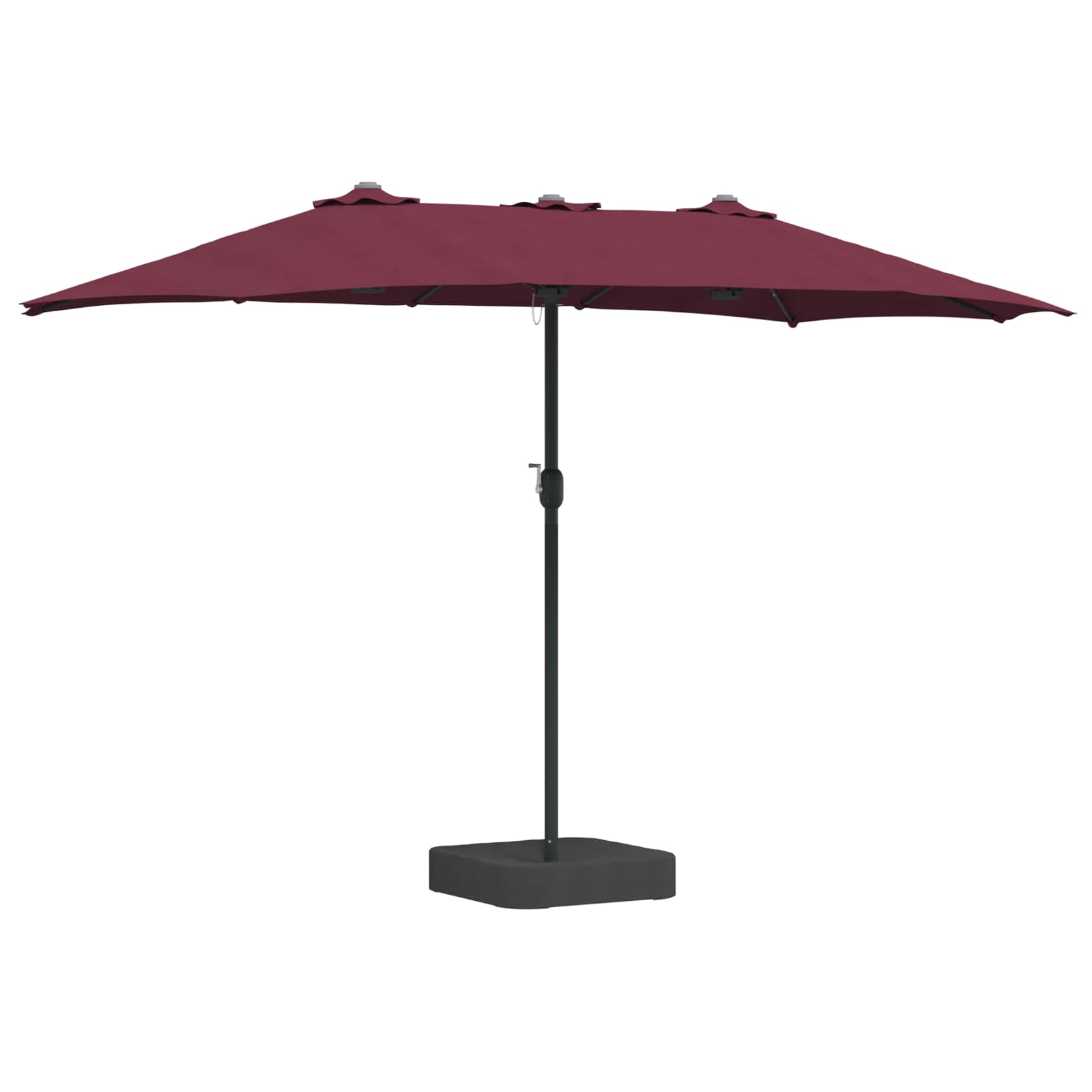 Garten-Sonnenschirm Bordeauxrot 385 x 209 x 244 cm Polyester