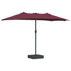 Garten-Sonnenschirm Bordeauxrot 385 x 209 x 244 cm Polyester