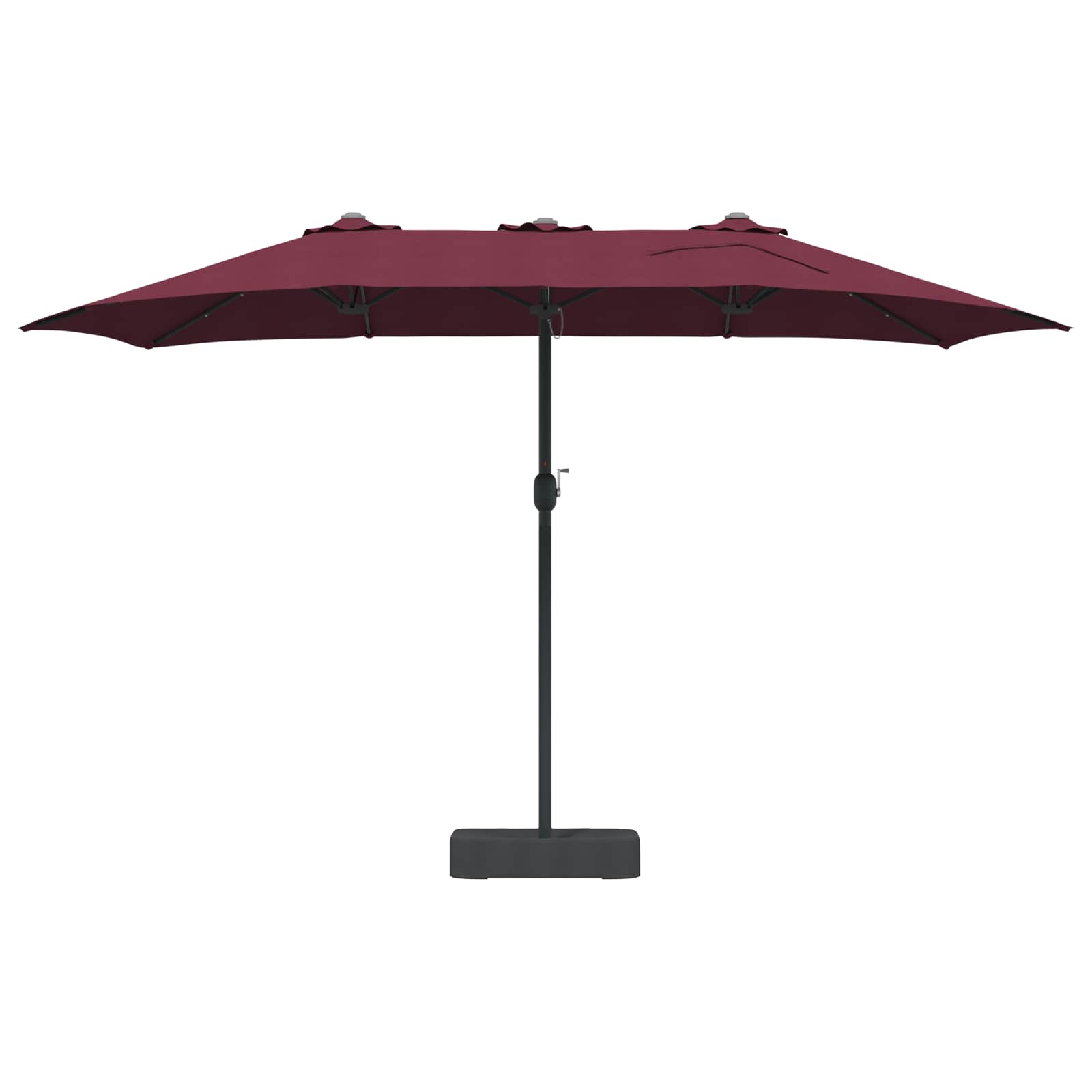 Garten-Sonnenschirm Bordeauxrot 385 x 209 x 244 cm Polyester