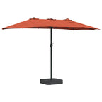 Garten-Sonnenschirm Terrakotta 385 x 209 x 244 cm Polyester