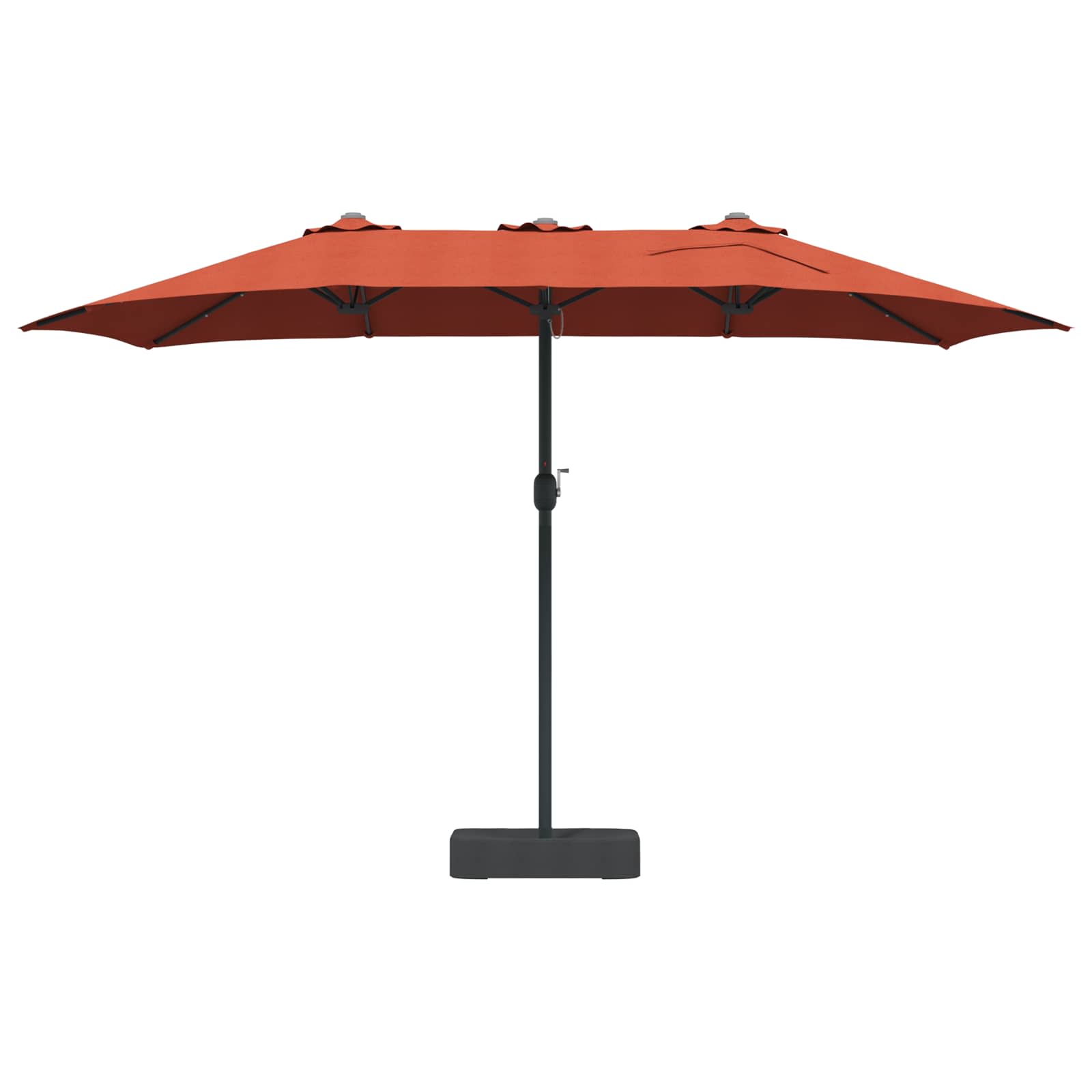Garten-Sonnenschirm Terrakotta 385 x 209 x 244 cm Polyester