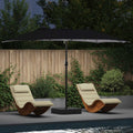 Garten-Sonnenschirm Schwarz 385 x 209 x 244 cm Polyester