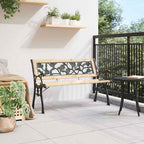 Gartenbank mit Kissen Braun 116 x 54 x 73 cm Holz