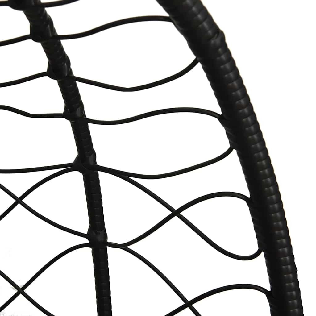 Hängendes Ei-Stuhl Cremeweiß 91,5 x 54,5 x 107 cm Poly-Rattan