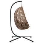Hängendes Ei-Stuhl Kaffeebraun 104 x 100 x 191 cm Poly-Rattan