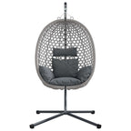 Hängendes Ei-Stuhl Anthrazit und Grau 104 x 100 x 191 cm