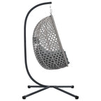 Hängendes Ei-Stuhl Anthrazit und Grau 104 x 100 x 191 cm