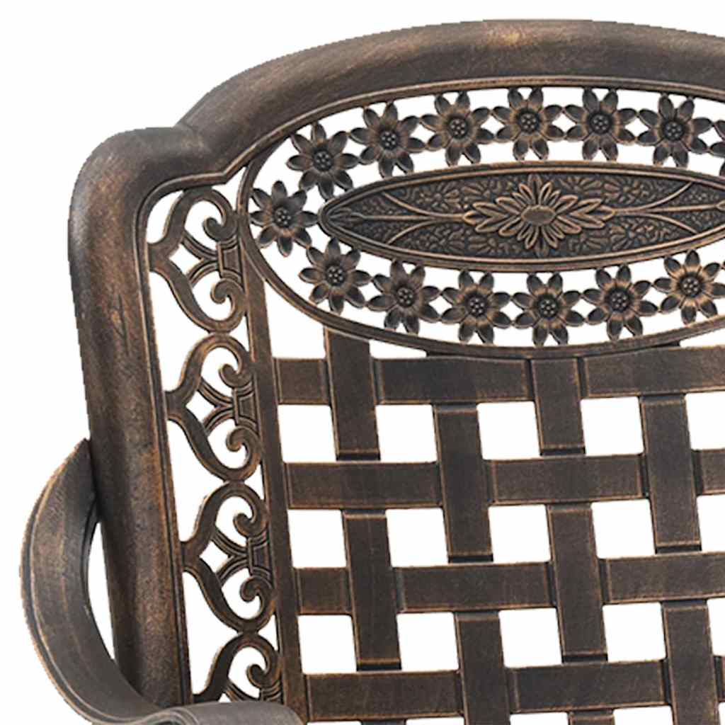 Gartenstuhl 2 pcs Bronze 55 x 56,5 x 91cm Aluminium