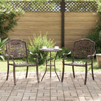 Gartenstuhl 2 pcs Bronze 55 x 56,5 x 91cm Aluminium
