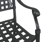 Gartenstuhl 2 pcs Schwarz 55 x 56,5 x 91cm Aluminium