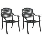 Gartenstuhl 2 pcs Schwarz 55 x 56,5 x 91cm Aluminium