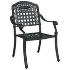Gartenstuhl 2 pcs Schwarz 55 x 56,5 x 91cm Aluminium