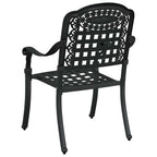 Gartenstuhl 2 pcs Schwarz 55 x 56,5 x 91cm Aluminium