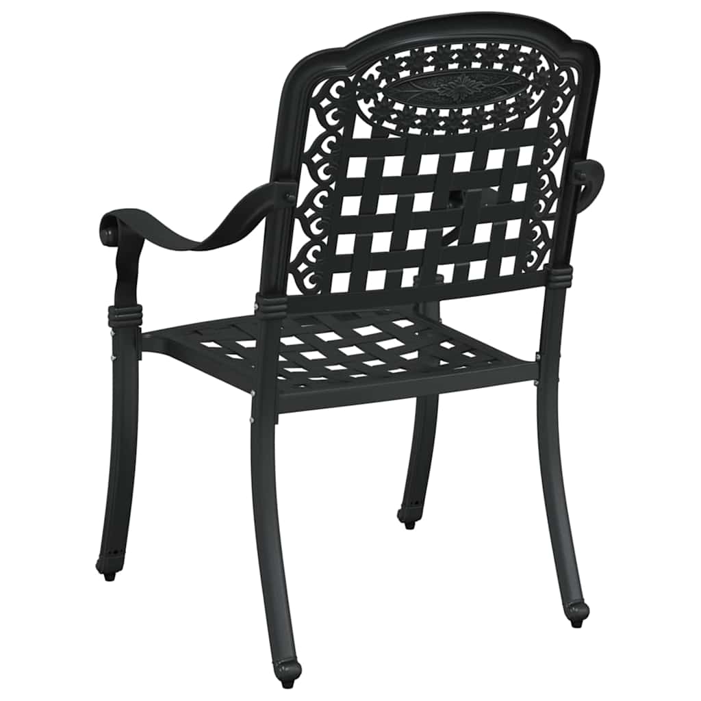 Gartenstuhl 2 pcs Schwarz 55 x 56,5 x 91cm Aluminium