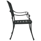 Gartenstuhl 2 pcs Schwarz 55 x 56,5 x 91cm Aluminium