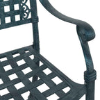 Gartenstuhl 2 pcs Grün 55 x 56,5 x 91cm Aluminium