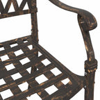 Gartenstuhl 2 pcs Bronze 56 x 55 x 92,5cm Aluminium