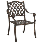 Gartenstuhl 2 pcs Bronze 56 x 55 x 92,5cm Aluminium
