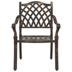 Gartenstuhl 2 pcs Bronze 56 x 55 x 92,5cm Aluminium