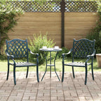 Gartenstuhl 2 pcs Grün 56 x 55 x 92,5cm Aluminium