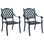 Gartenstuhl 2 pcs Grün 56 x 55 x 92,5cm Aluminium