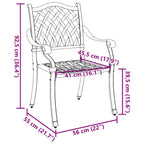 Gartenstuhl 2 pcs Grün 56 x 55 x 92,5cm Aluminium